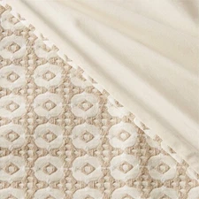 Melina Organic Cotton Natural and Warm White Full/Queen Duvet Cover