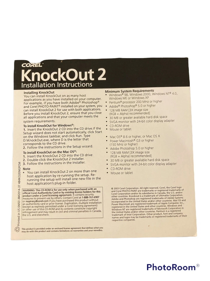 Corel KnockOut 2 Complex Masking 2003 Photo Editing Software Mac or Windows - Image 4 of 4