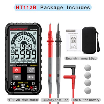 Multimetro Digitale HABOTEST HT116 | Tester AC/DC Volt Amperometro Con True RMS