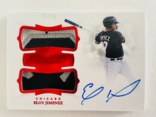 2019 Panini Flawless ELOY JIMENEZ Rookie Dual Patch Autographs RUBY #'d /20! RC