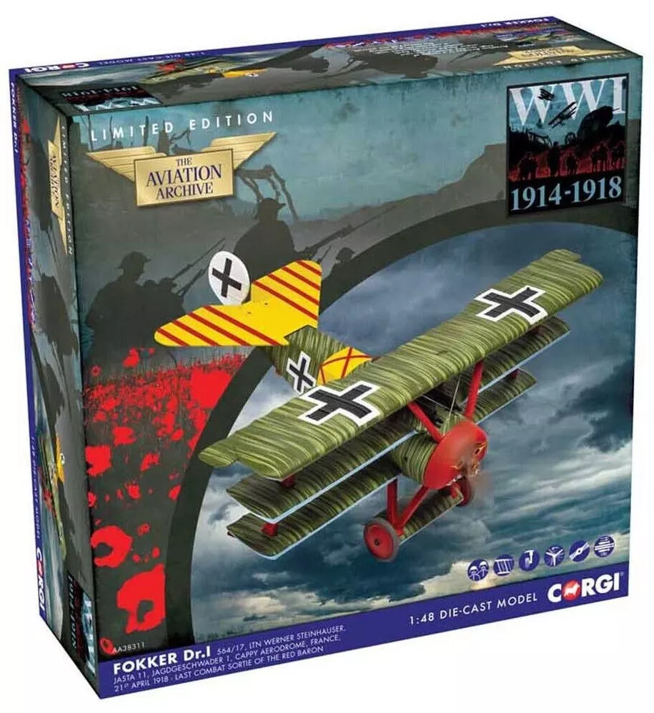 CORGI Fokker DR.1 Triplane Werner Steinhauser 1918 AA38311