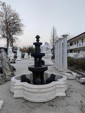 MARBLE AND BRONZE LION ESTATE FOUNTAIN - JJX117