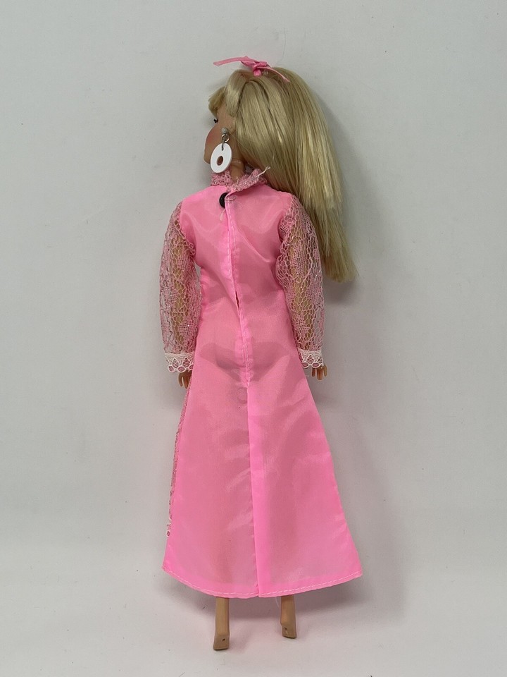 Vintage Shillman Barbie Clone Doll Clothes Outfit PINK LACE DRESS
