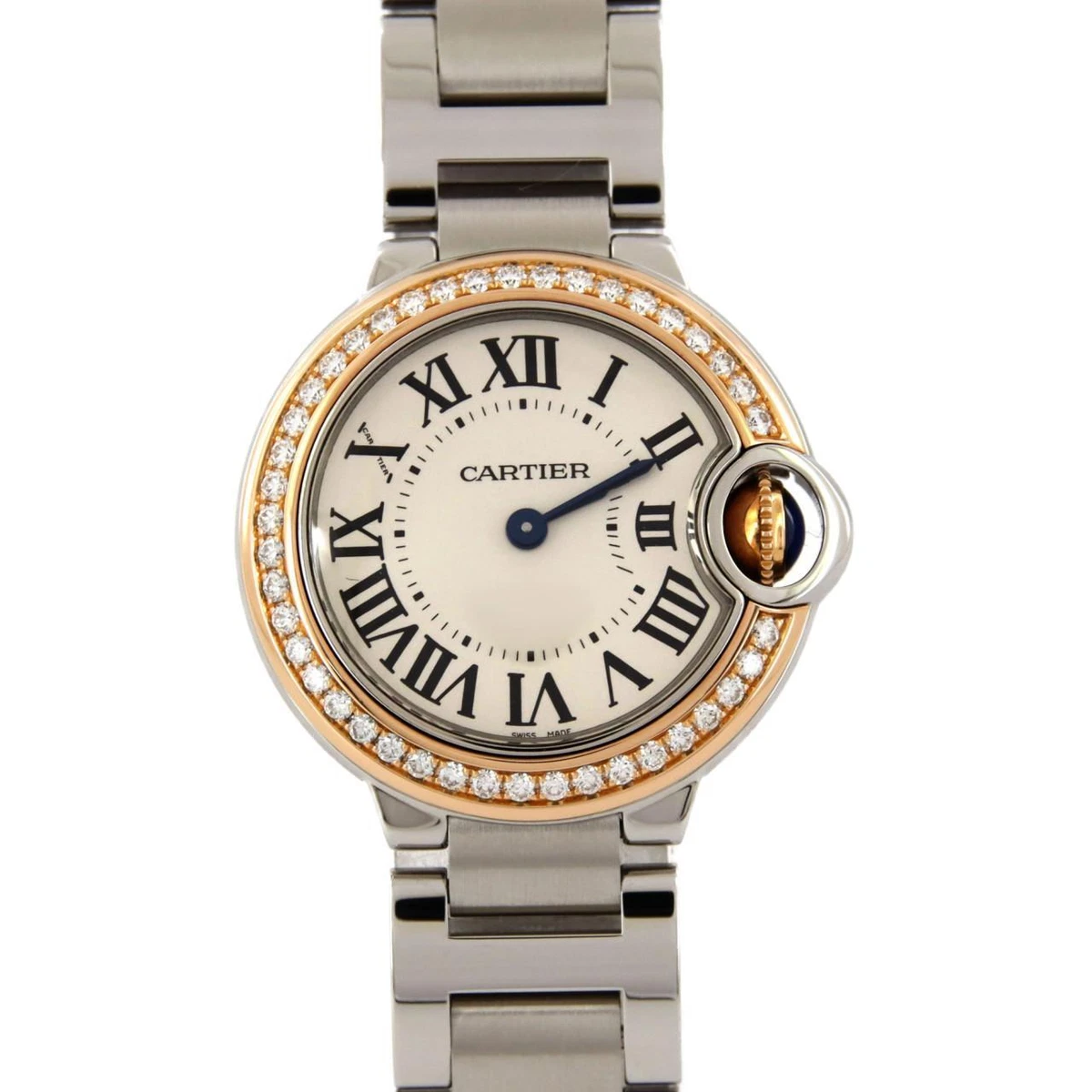 Authentic Cartier Ballon Bleu SM PG Combination D WE902079 SSxPG