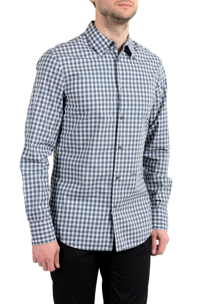 Dsquared2 Men's Plaid Long Sleeve Casual Shirt