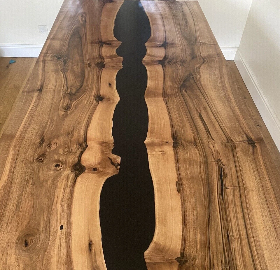 Dining Table Resin River Table - Rare Find - Image 2 of 4