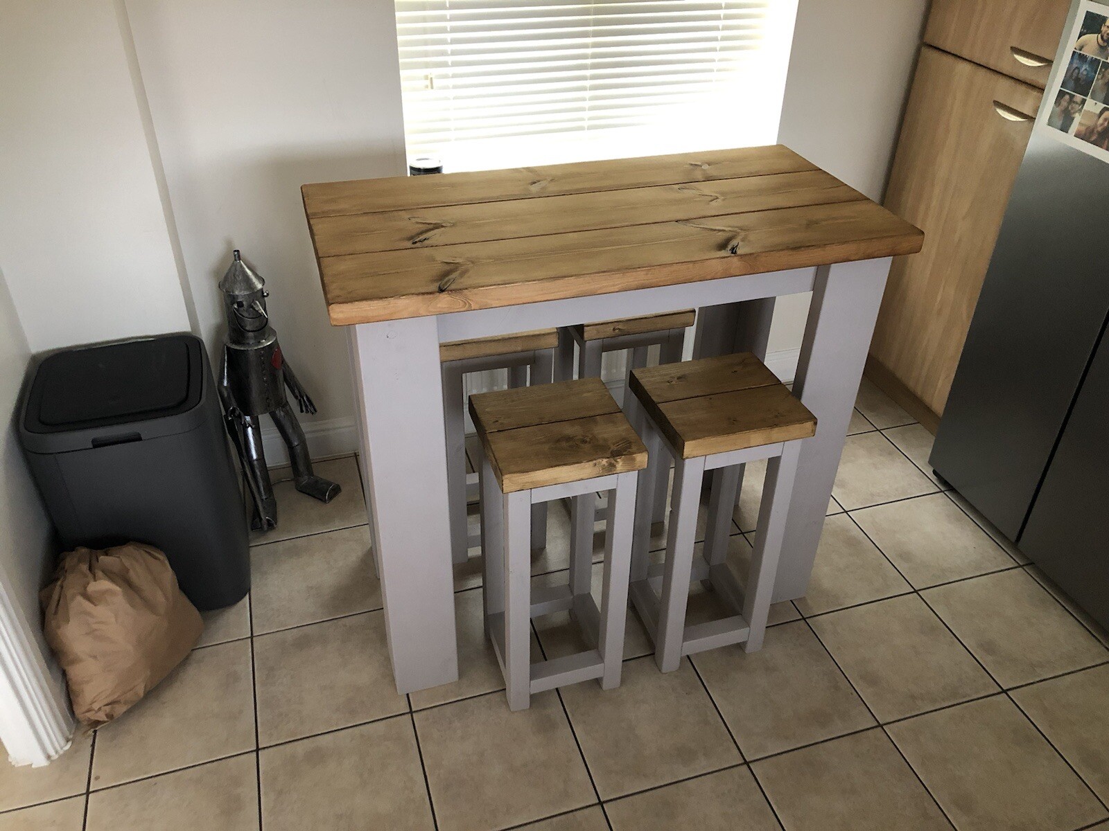 Chunky Solid Wooden Kitchen Breakfast Bar Island eBay
