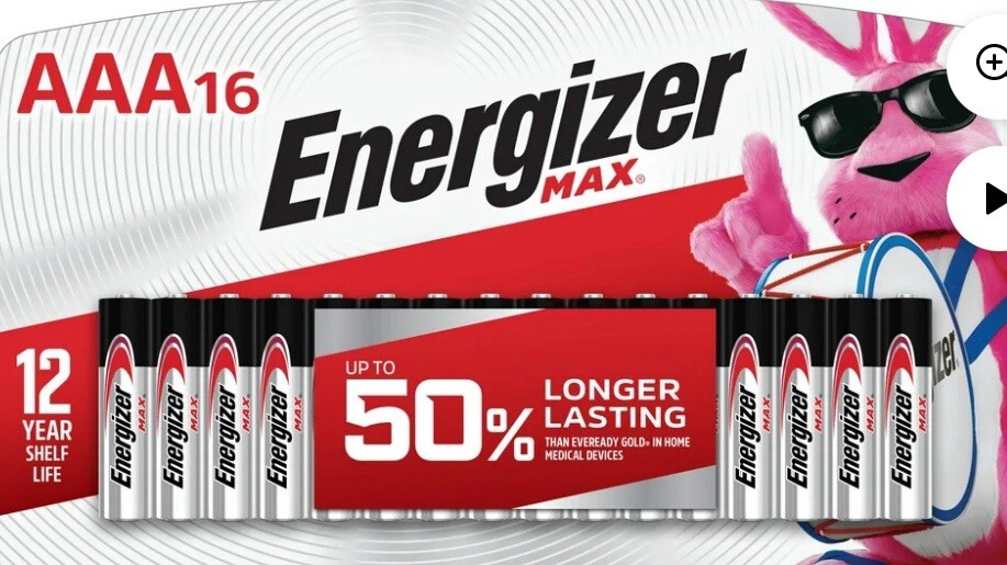 ENERGIZER MAX AAA Batteries 16in Pack(50% LONGER LASTING) Alkaline-image