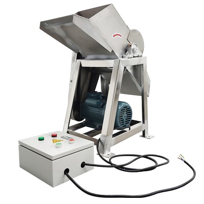 Industrial Electric Stainless Steel Ice Crusher with Electrical Box 220V 2T/h