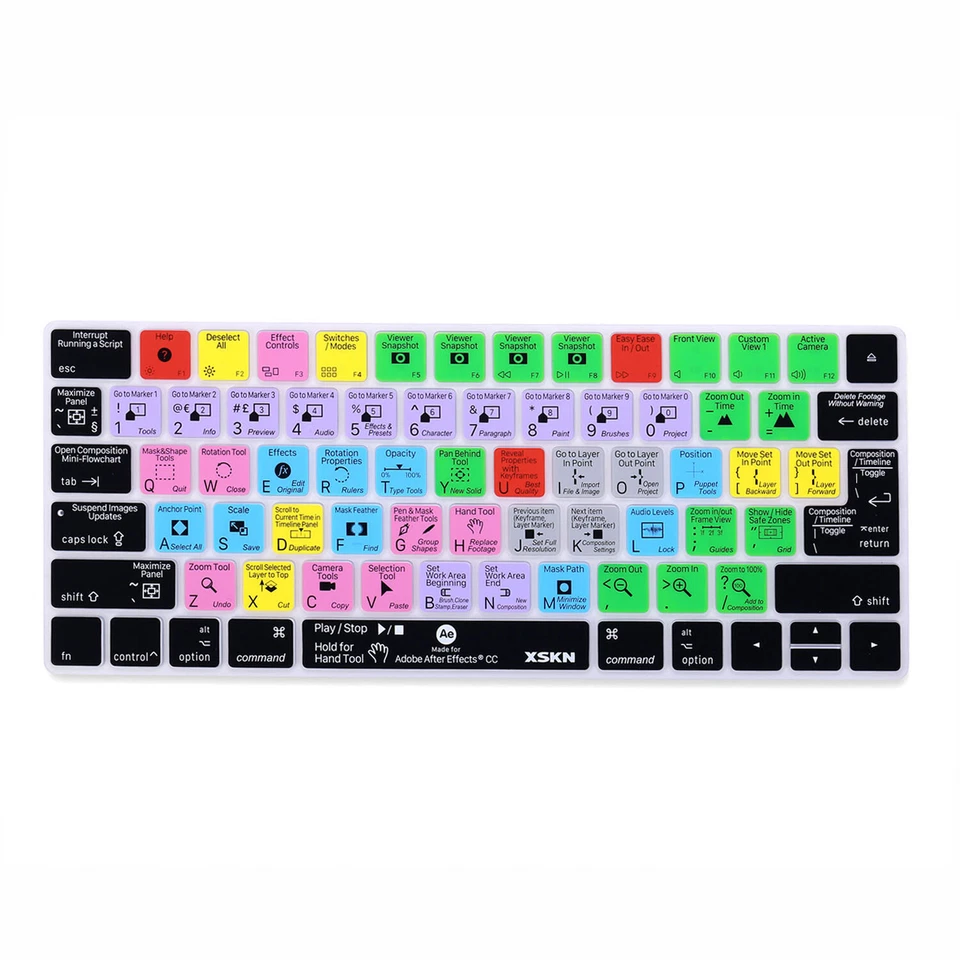 XSKN After Effects Shortcuts Keyboard Cover for Apple Magic Keyboard A1644 US/EU - Image 2 of 4