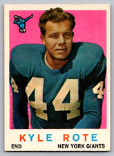 1959 TOPPS #7 KYLE ROTE GIANTS