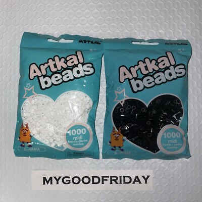 Endless Creativity: 2000 Melting Beads Bundle in Black & White for Art Projects