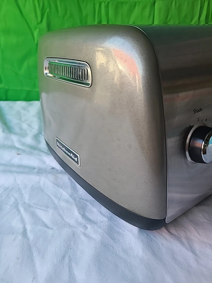 KitchenAid Tostadora Acero Inoxidable Variable 4 Rebanadas Bagel Ranura Ancha KMT 4115 Foto 3 de 4