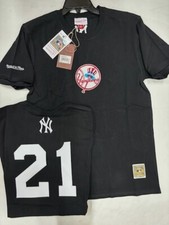 PAUL ONEILL NEW YORK YANKEES BLACK  SEWN Mitchell & Ness  Jersey Shirt MED-XXL