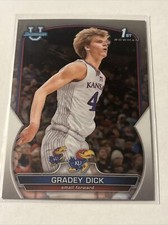 2022-23 Bowman University Basketball Gradey Dick 1st Bowman Base #41 Kansas