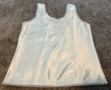 Vintage Cinema Etoile Chemise Size Medium Pearl Sequin Embroidered Floral Lace