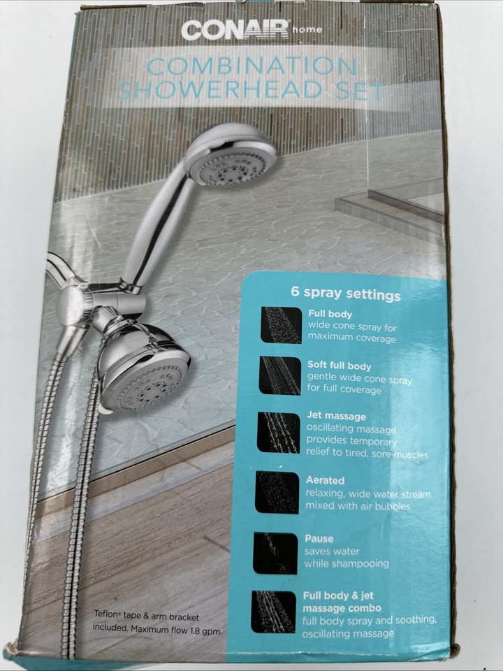 ConAir Home Combination Handheld & Mounted Showerhead Set Model CHCC2