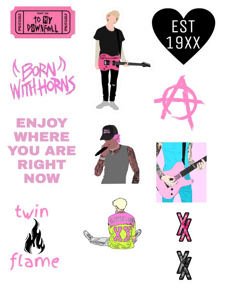 Machine Gun Kelly MGK Sticker Pack