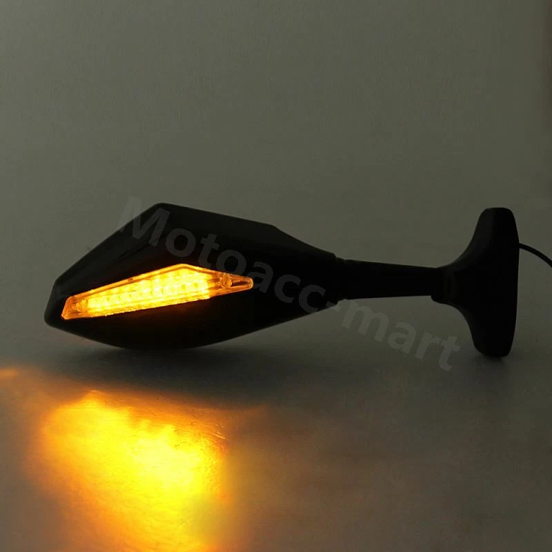 Светодиодные указатели поворота зеркала заднего вида для мотоциклов Yamaha YZF R1 R6 Suzuki GSXR США - Изображение 4 из 4