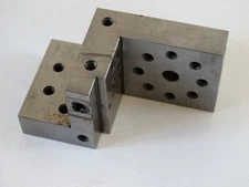 Compound Angle Plate  Toolmaker Surface grind 1/4-20 tapped 4.25 x 2 3/8 x 2 1/8