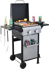 2/4-Burner Propane Gas BBQ Grill Charcoal Grill Combo Dual Fuel Grill Barbecue