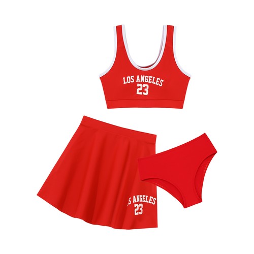 Girls Bathing Suits Kids Bikini Surf Swimsuit Beach Swimwear Swim Tops 3 Piece - Picture 24 of 32
