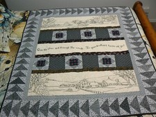 Hand Stitched Hand Embroidered Quilt 4 ft x 4.5 ft