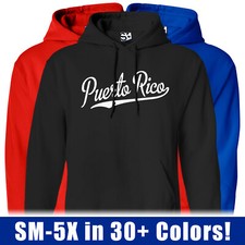 Puerto Rico Script HOODIE Hometown Baseball Sports Team Jersey Hooded Sweatshirt