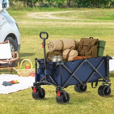 Heavy Duty Foldable Camping Outdoor Garden Trolley Cart Wagon Truck Wheelbarrow