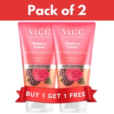 VLCC Mulberry & Rose Facewash, For Visible Glow & Fairness, Rose, Mulberry 150ml
