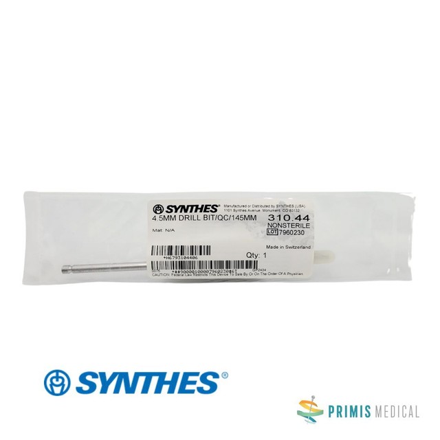 Synthes 310.44 Orthopedic 4.5mm Drill Bit Qc 145mm for sale online eBay
