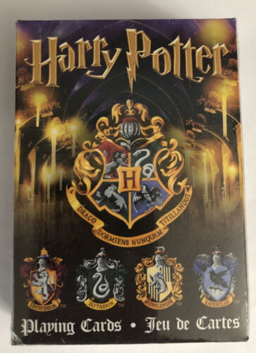 Harry Potter ~ Hogwarts Wizard School 4 Houses Themed Playing Card Deck ~ New - Picture 1 of 2