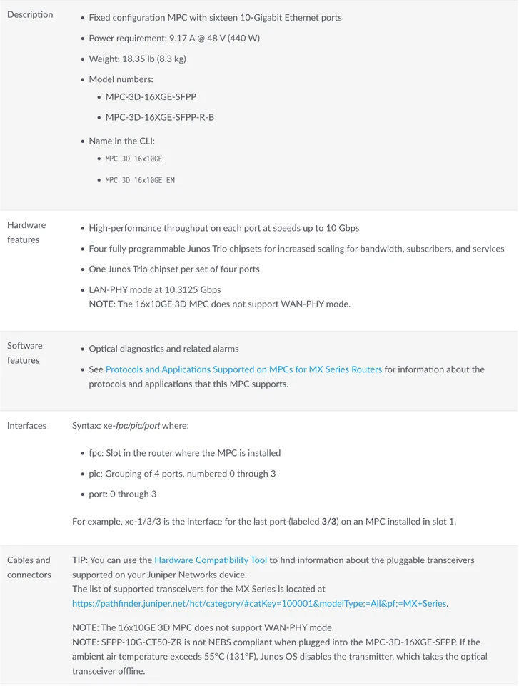 Juniper MPC-3D-16XGE-SFPP 16 Port 10GE SFP+MPC MX Series MX960 MX240 - Image 4 of 4
