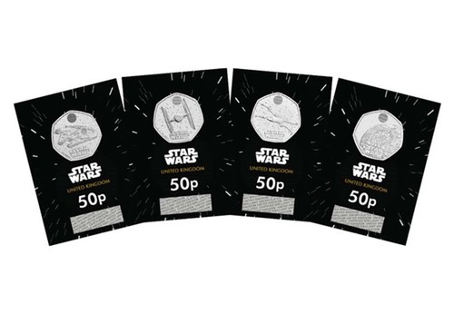 Complete Star Wars Legal Tender 50p Coin Set - 8 Piece BU 50p Set - Picture 2 of 4