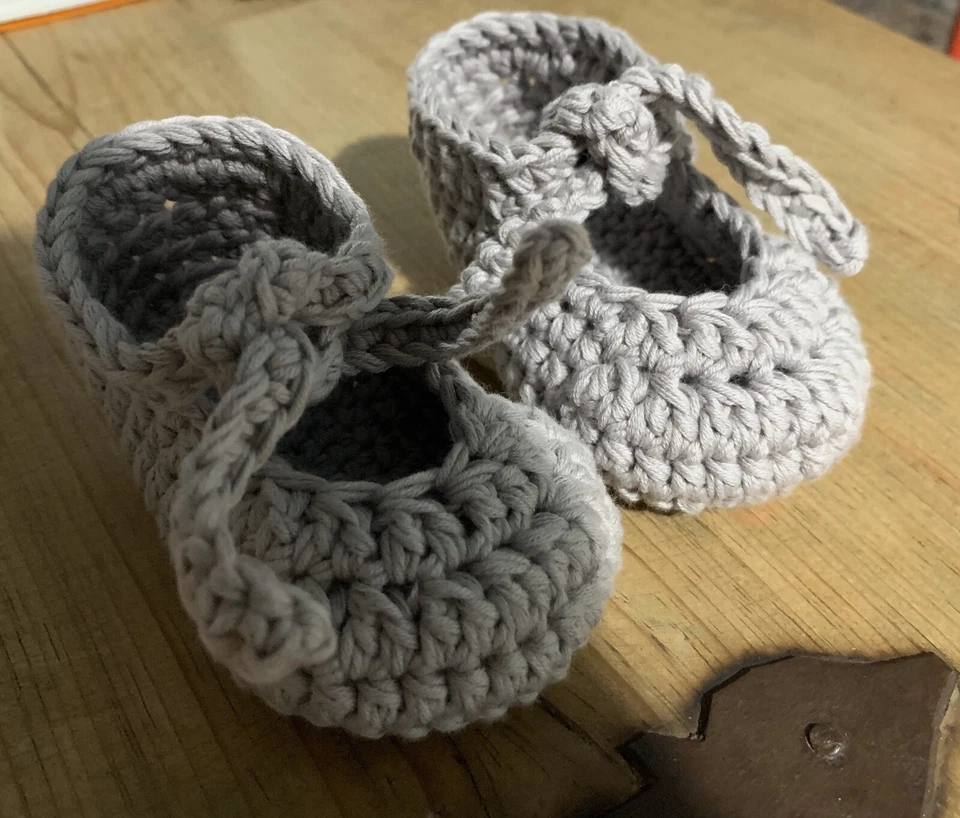 Patucos Gris 0/3 Meses Zapato Recién Nacido Algodón Nuevo Zapato Bebe - Imagen 3 de 4