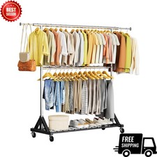 NEW Heavy Duty Clothes Racks 600LBS Double Ro...