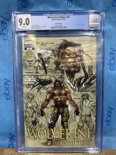 Wolverine Origins #40 Variant Cover 2009 Super Rare Comic High Grade Cgc 9.0