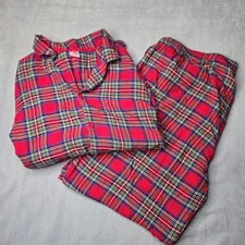Holiday pajamas Women's 2X 2-piece Christmas Red Plaid flannel Match the Family