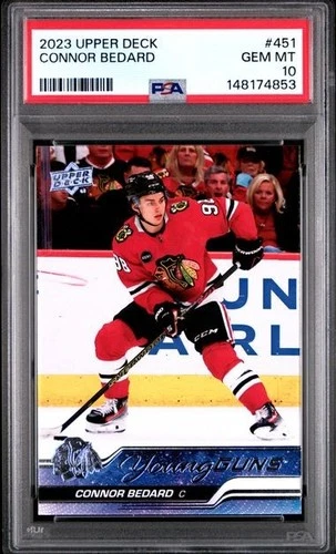 2023 Upper Deck Series 2 #451 Connor Bedard PSA 10 Gem Mint Blackhawks Fire Sale