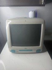 Vintage 1999 Apple iMac G3 computer in the "Blueberry" color variant NOT TESTED