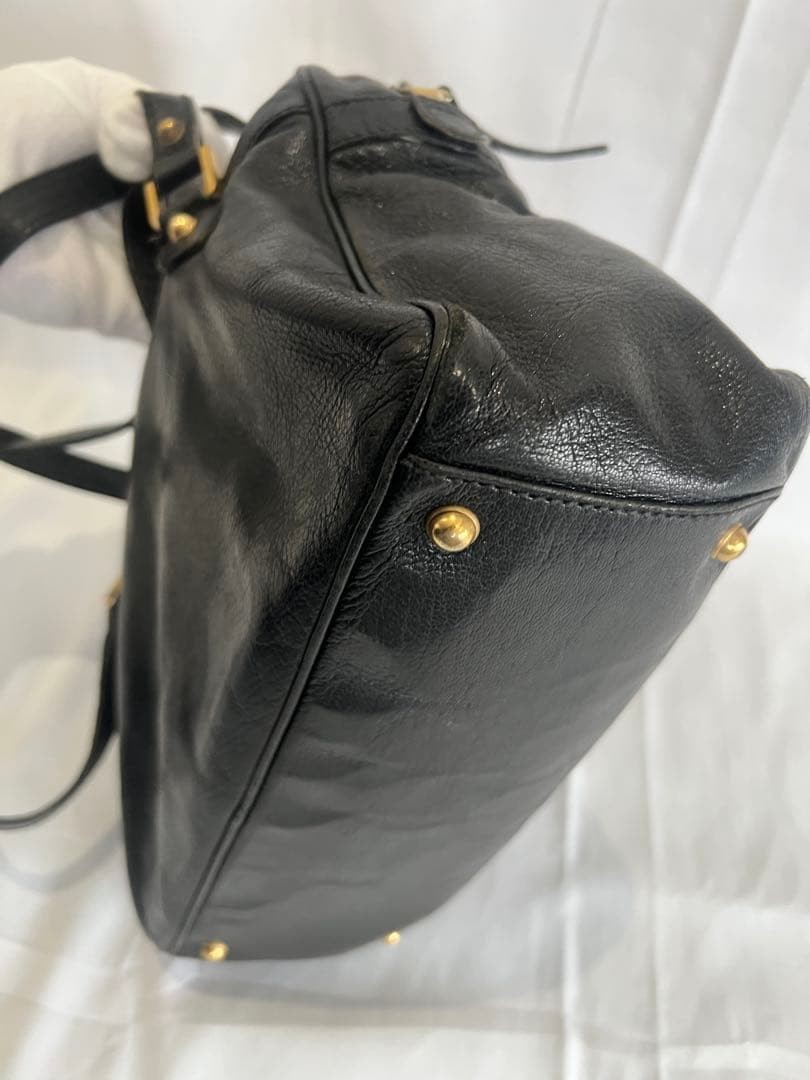 Gucci Interlocking G Leather Tote Bag Black Authentic Used thumbnail 9