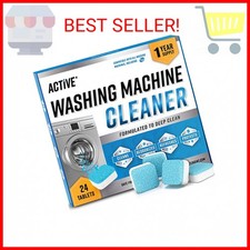 Washing Machine Cleaner Descaler 24 Pack - Deep Cleaning Tablets For HE Front Lo