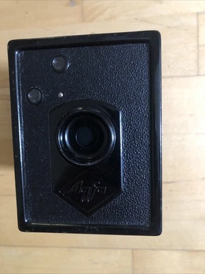 Alte Agfa Box Kamera Schwarz Sammlerstück Top Zustand + Ilford HP5 10/87 - Bild 1 von 4