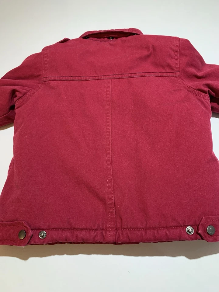KENZO Kids Burgundy Red Plush Lined Warm Winter Coat Jacket size 2 - Image 3 of 4