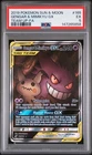 2019 POKEMON SUN & MOON TEAM UP #165 FULL ART/GENGAR & MIMIKYU GX PSA 5