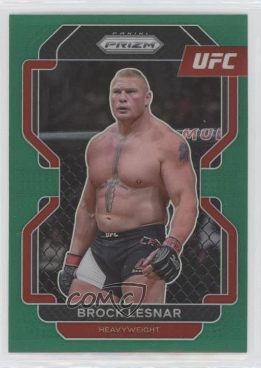 2022 Panini Prizm UFC Green Prizm Brock Lesnar #159 09ai