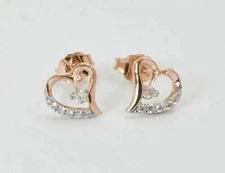 2Ct Round Cut Simulated Diamond Women's Stud Earring 14K Rose Gold Plated