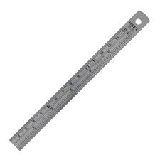 Image of Linex Ruler 15cm, Stainless Steel, with Imperial and Metric Markings