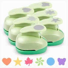 Paper Punches for Crafting, 1 Inch Craft Puncher, 6 Pcs Hole Punch