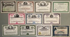 Sammlung Konvolut 11 historische USA Aktien, US Energie - Strom